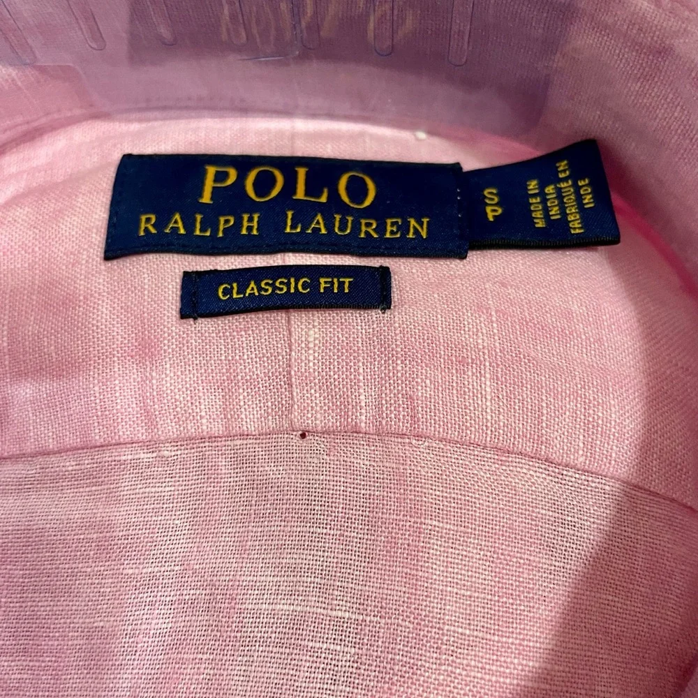 Polo Ralph Lauren Classic Fit Linen pink Shirt